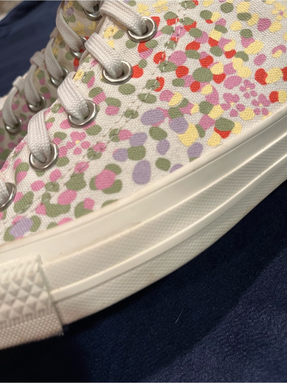 Converse Chuck Taylor High Top Multicolor Confetti Dot - Size 9 - Picture 7 of 14